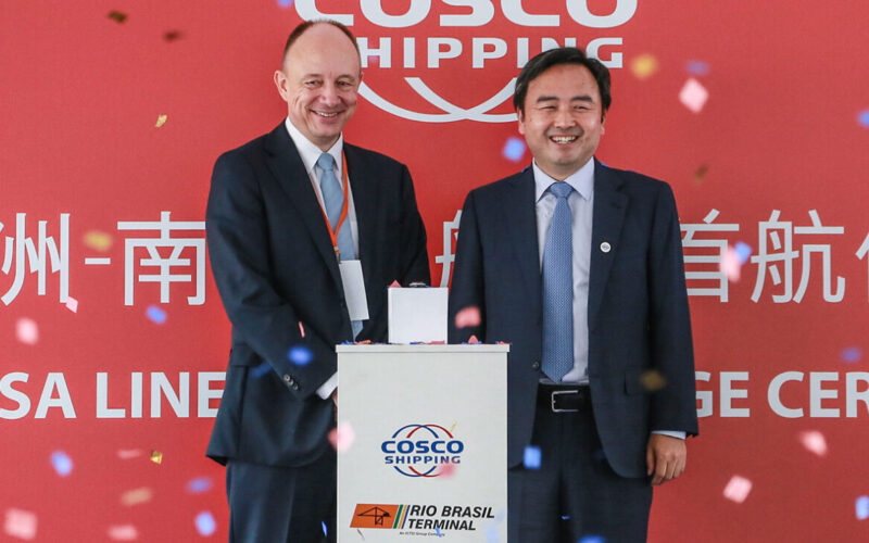 ICTSI Rio Brazil Terminal inaugurates COSCO ESE2 service ICTSI Rio Brazil Terminal inaugurates COSCO ESE2 service