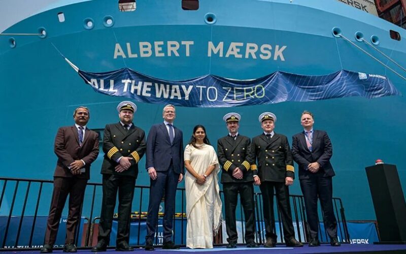Maersk names 11th dual-fuel methanol vessel in Mumbai
