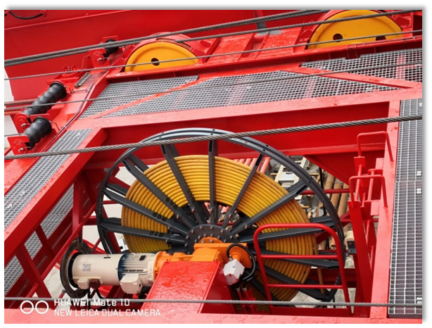 spreader cable reeling drum